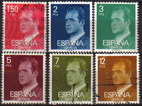 z vendido España 1976 2344/9 Sellos º Rey D. Juan Carlos I Completa Timbre Espagne Spain Spagna